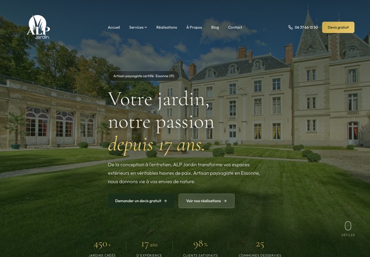Site web de Alp Jardin, paysagiste