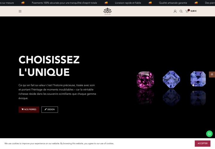 Site web de CKY Stones, bijouterie en ligne